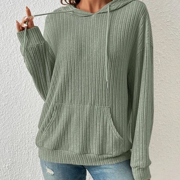 Sweat à capuche rayé à manches longues pour femme