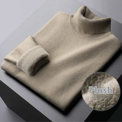 Pull d'hiver à col roulé pour femme, élégant, épais